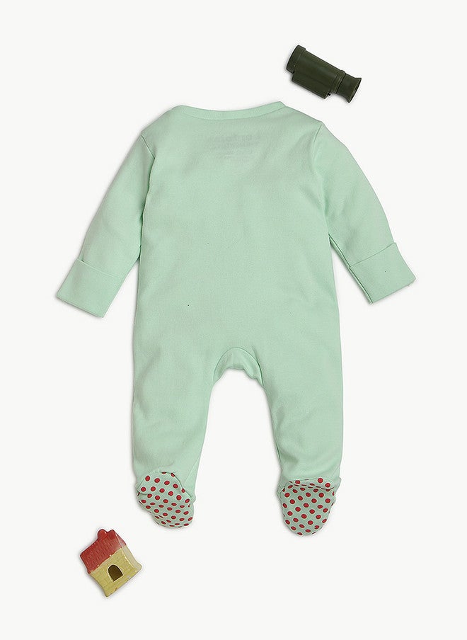 BONTOTS Infant Boys Lighthouse Printed Organic Cotton Sleepsuit - Image 3
